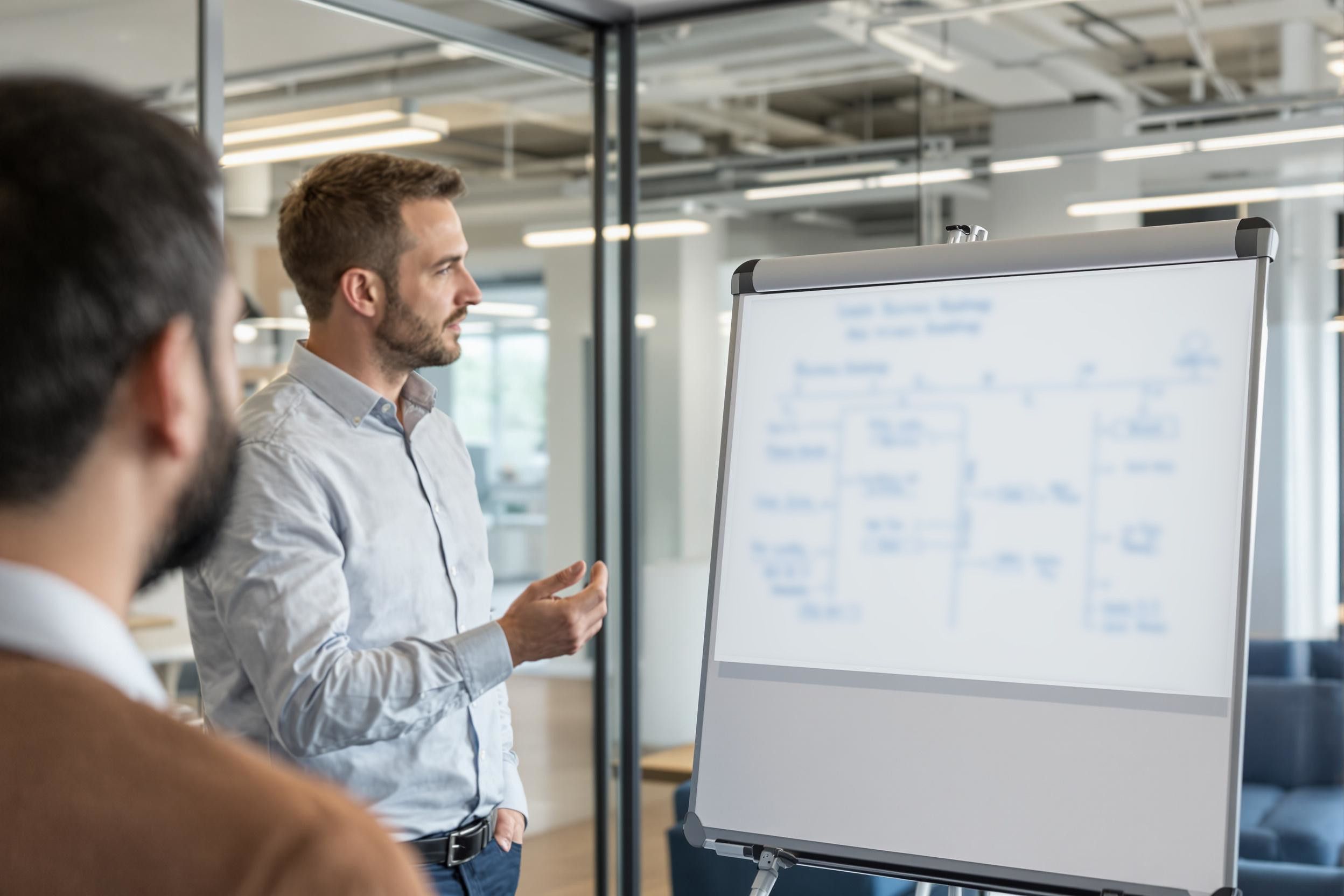 Consultant conducting an ai workshop